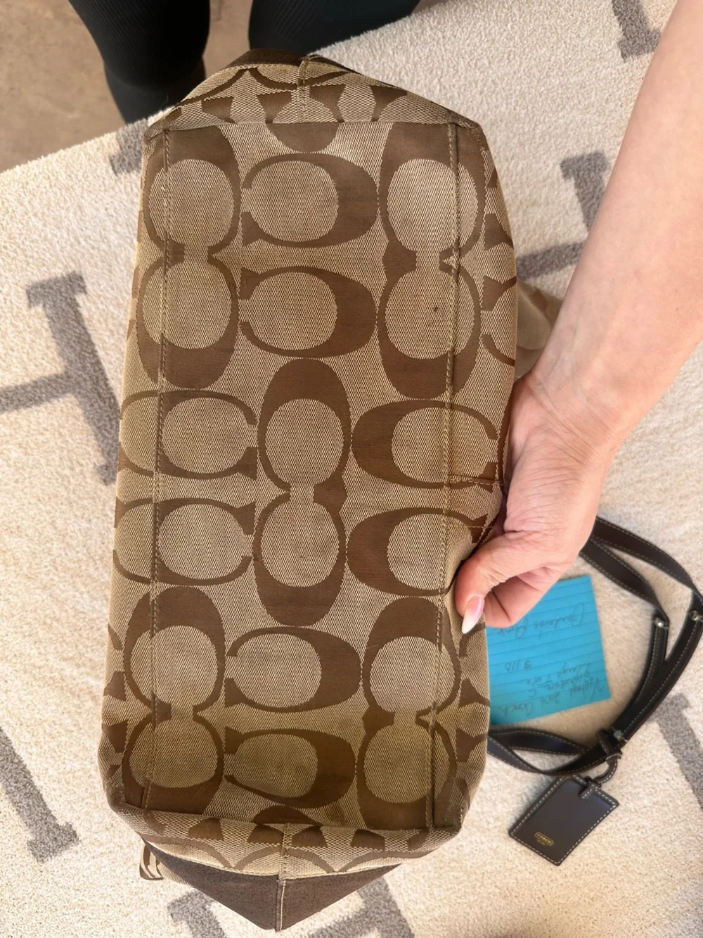 Coach Signature Canvas Tote in Brown and Tan 2006